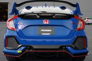 Honda Civic Touring Tow Hook Kit - Rear - Perrin Performance - Neon Yellow - `17-`21